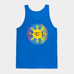 Phil.Flag  Sun Baybayin word Hiraya (imagination) Tank Top